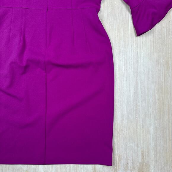 NWT Donna Morgan Fuchsia Bell Sleeve Office Cocktail Vibrant Sheath Dress 8 - Picture 11 of 16